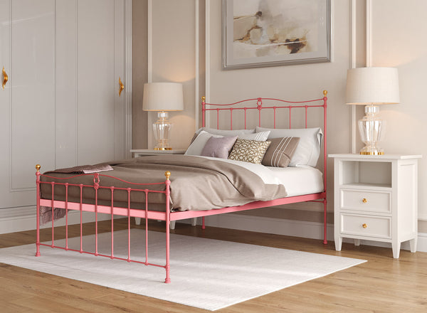 Iron double store bed frame