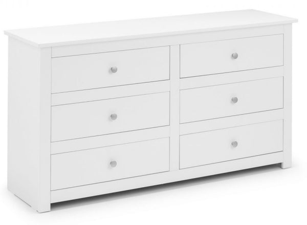 Surf White 6 Drawer Chest